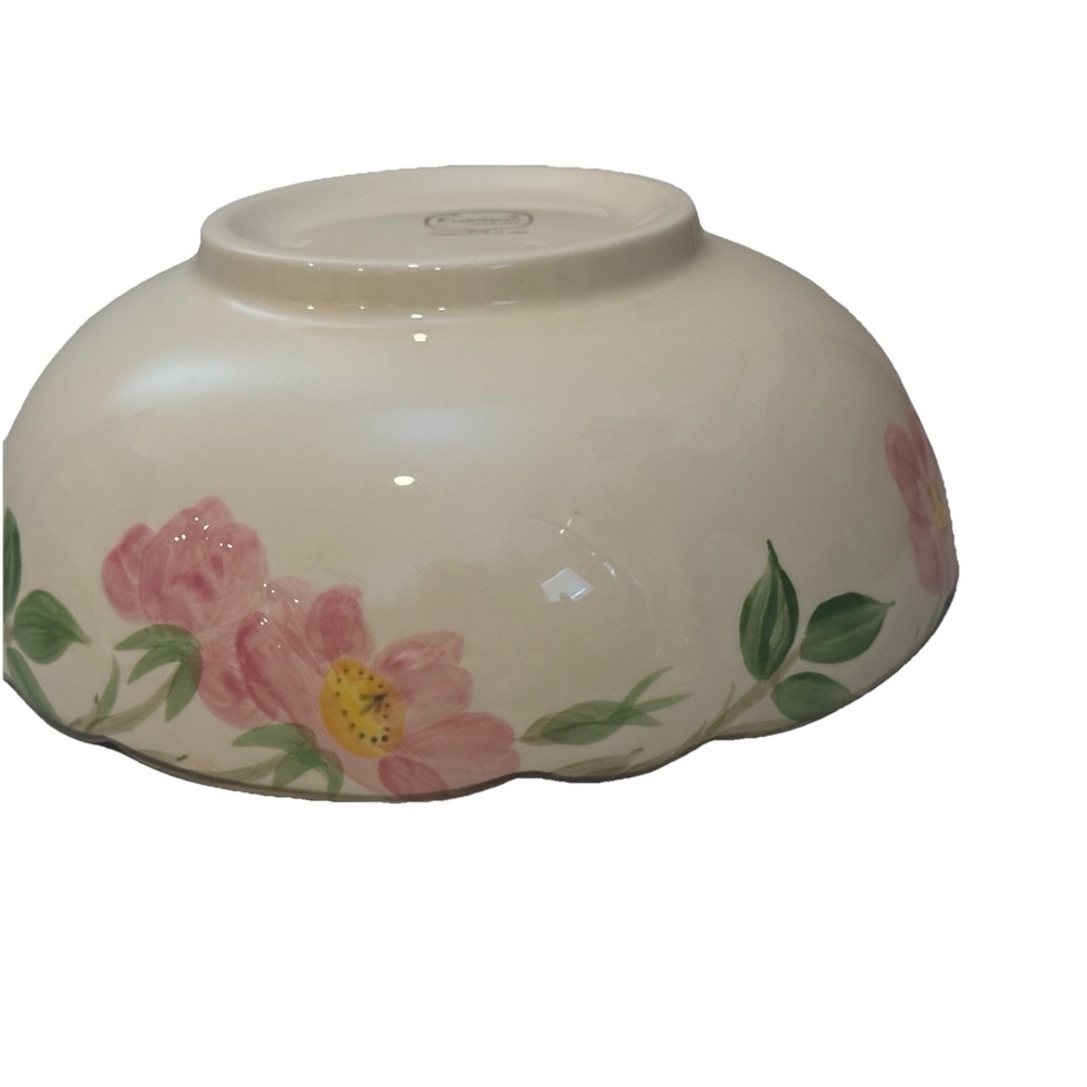 🌸Vintage 10.2" Large‎ Franciscan Desert Rose Scalloped Serving Salad Fruit Bowl - Picture 8 of 11